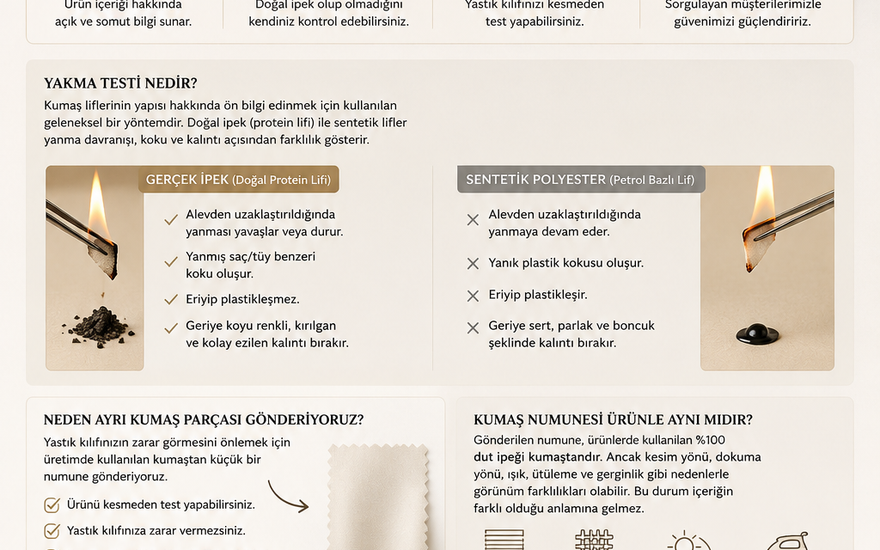 Gerçek İpek Nasıl Anlaşılır? Yakma Testi Kumaşını Neden Gönderiyoruz?