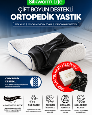 %100 İpek Yastık Kılıfı İle Beraber ,Silkworm Life Visco YASTIK