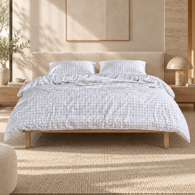 Silkworm Life Inara Snow White %100 Pamuk Double Duvet Cover Set