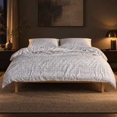 Silkworm Life Inara Snow White %100 Pamuk Double Duvet Cover Set