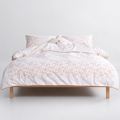 Silkworm Life Leafline Commencer %100 Pamuk Double Duvet Cover Set