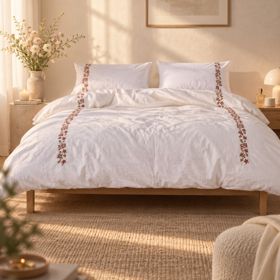 Silkworm Life Fleurin %100 Pamuk Double Duvet Cover Set