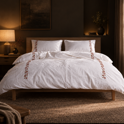 Silkworm Life Fleurin %100 Pamuk Double Duvet Cover Set