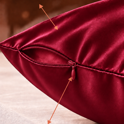 Bordo, %100 Dut İpeği Yastık Kılıfı