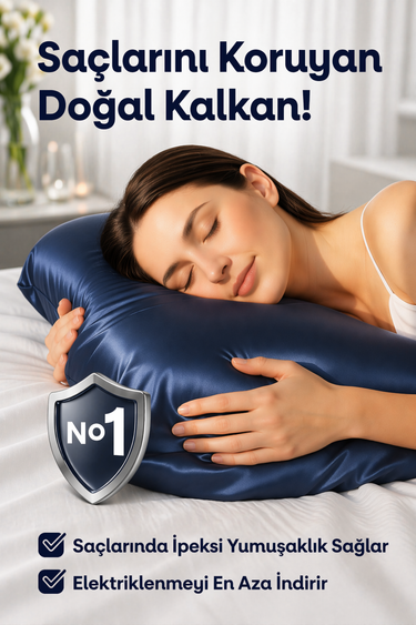 GÜZELLİK YASTIĞI  , LACİVERT   RENKLİ  ,%100 İpek Yastık Kılıfı İle Beraber ,Silkworm Life Visco Güzellik Yastığı – Yüz Kırışıklık Karşıtı, Boyun ve Omurga Destekli