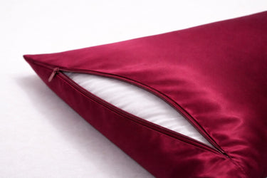 Bordo %100 Dut İpeği Yastık Kılıfı – Saç Kırılmasını Azaltan, Cilt Dostu, Lüks Güzellik Uykusu Pillowcase, 6A Kalite