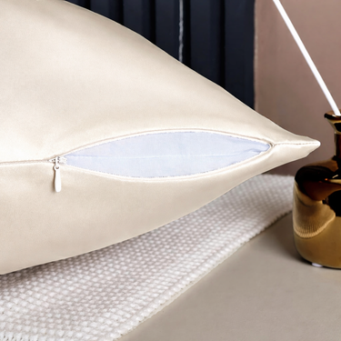 Krem %100 Dut İpeği Yastık Kılıfı – Zarif ve Yumuşak Dokunuş, Saç ve Cilt Dostu Lüks Pillowcase -6A Kalite