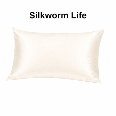 Cream 100% Mulberry Silk Pillowcase – Elegant and Soft Touch, Hair and Skin-Friendly Luxury Pillowcase -6A Grade