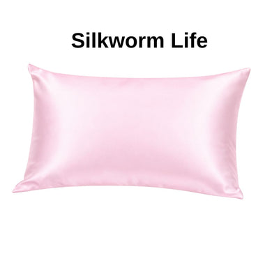 Premium Pink 100% Mulberry Silk Pillowcase | For Silky Softness, Youthful Appearance and Healthy Hair, 6A Grade