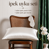 %100 Doğal Dut İpeği İpek Uyku Seti – İpek Yastık Kılıfı (50x70 cm) + İpek Göz Bandı | Cilt ve Saç Bakımı İçin Premium Set