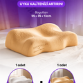 BEAUTY PILLOW, BEIGE, with 100% Silk Pillowcase, Silkworm Life Visco Beauty Pillow – Anti-Wrinkle, Neck and Spine Support