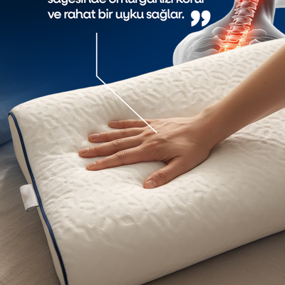 BEJ RENKLİ  ,%100 İpek Yastık Kılıfı İle Beraber ,Silkworm Life Visco YASTIK