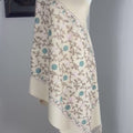 CREAM Luxury Cashmere Embroidered Winter Shawl - 80 CM X 200 CM (Copy)