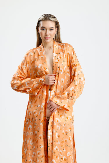 %100 İpek Kimono Kaftan