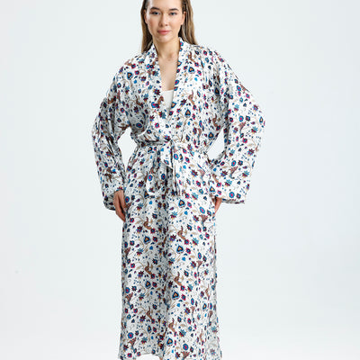 %100 İpek Kimono Kaftan