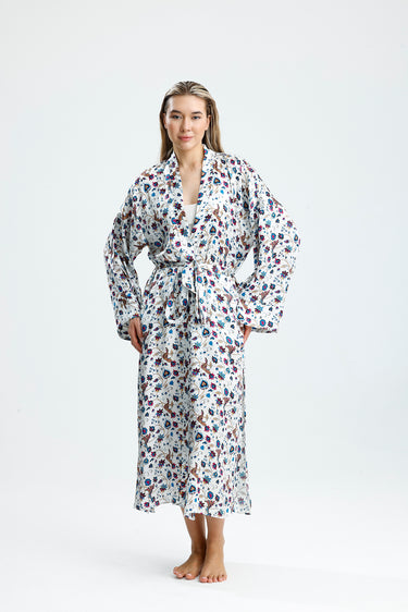 %100 İpek Kimono Kaftan