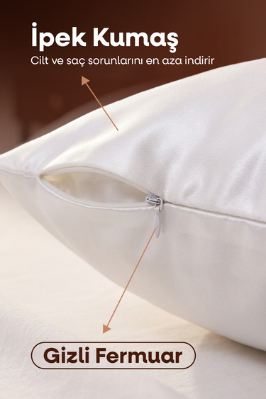 Premium Boyasız %100 Dut İpeği Yastık Kılıfı – Saf İpek, Doğal Güzellik Uykusu İçin Lüks Pillowcase, 6A Kalite