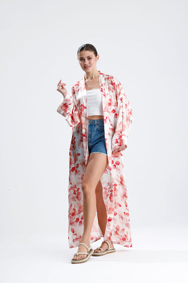 %100 İpek Kimono Kaftan