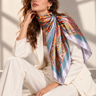 %100 Doğal İpek Şal & Eşarp | 140 × 140 cm | Premium Tasarım