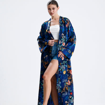 %100 İpek Kimono Kaftan