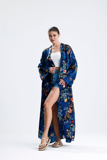 %100 İpek Kimono Kaftan