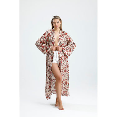 %100 İpek Kimono Kaftan