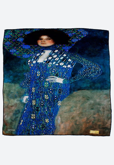 %100 İpek Bandana Fular | Gustav Klimt Emilie Floge |