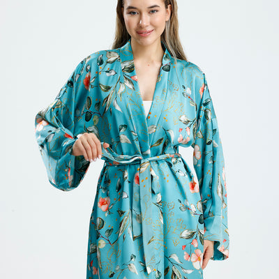 %100 İpek Kimono Kaftan
