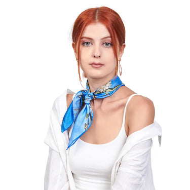 %100 İpek Fular Bandana | 55x55 cm | Van Gogh Badem Ağaçı