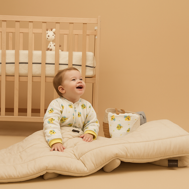 Silkworm Life %100 İpek Saten Dış, Organik Yün Dolgulu Bebek Yorganı – 150x100 cm, Çıkarılabilir Kılıf