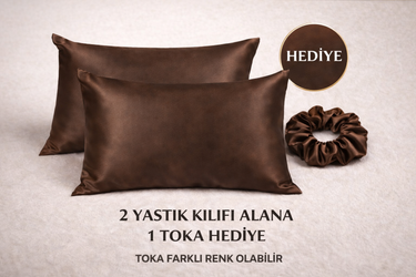 Kahverengi %100 Dut İpeği Yastık Kılıfı – Doğal Ton, Saç Kırılmasını Azaltan, Cilt Dostu Lüks Pillowcase , 6A Kalite
