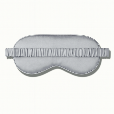 Saf Dut İpeği Göz Bandı Gümüş Gri