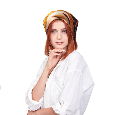 وشاح حرير 100% دموع فريا لغوستاف كليمت 55x55 سم