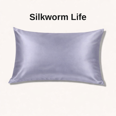 Premium Lilac 100% Mulberry Silk Pillowcase | For Peaceful Sleep, Silky Softness and Skin Care, 6A Grade