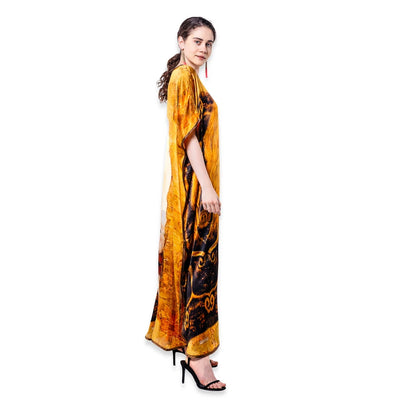 Freya’s Tears – Elegance Woven from Mythology Pure Silk Dress